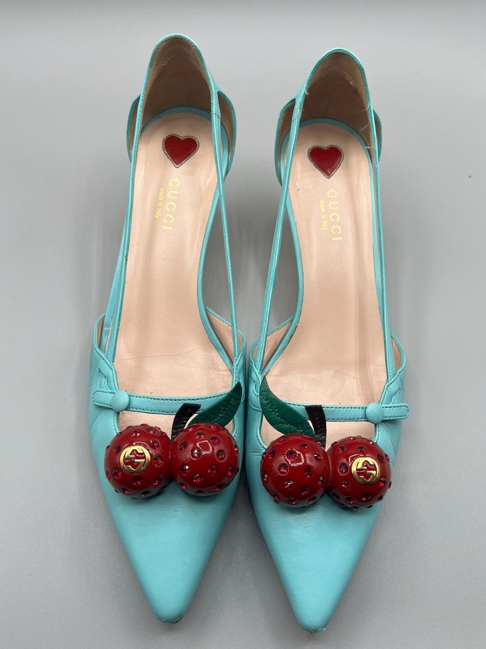 Gucci · By Alessandro Michele · 2019 · Unia Cherry Patent Leather Pumps Size 8.5